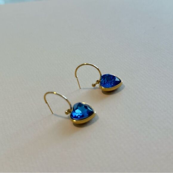 Crystal heart earrings M960 - Picture 3 of 4